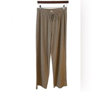 Aritzia Wilfred Free Loungewear Sweatpants Wide Leg Straight Beige Sz:M